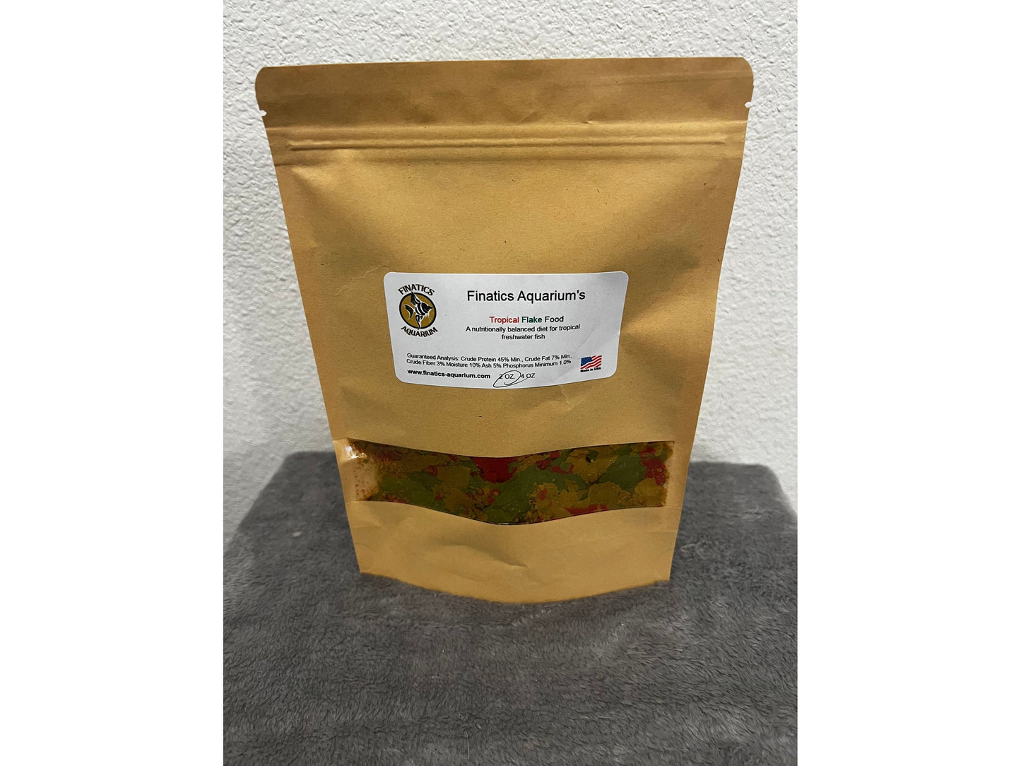 Finatics Tropical Flake Fish Food Proudly Made In the U.S.A.