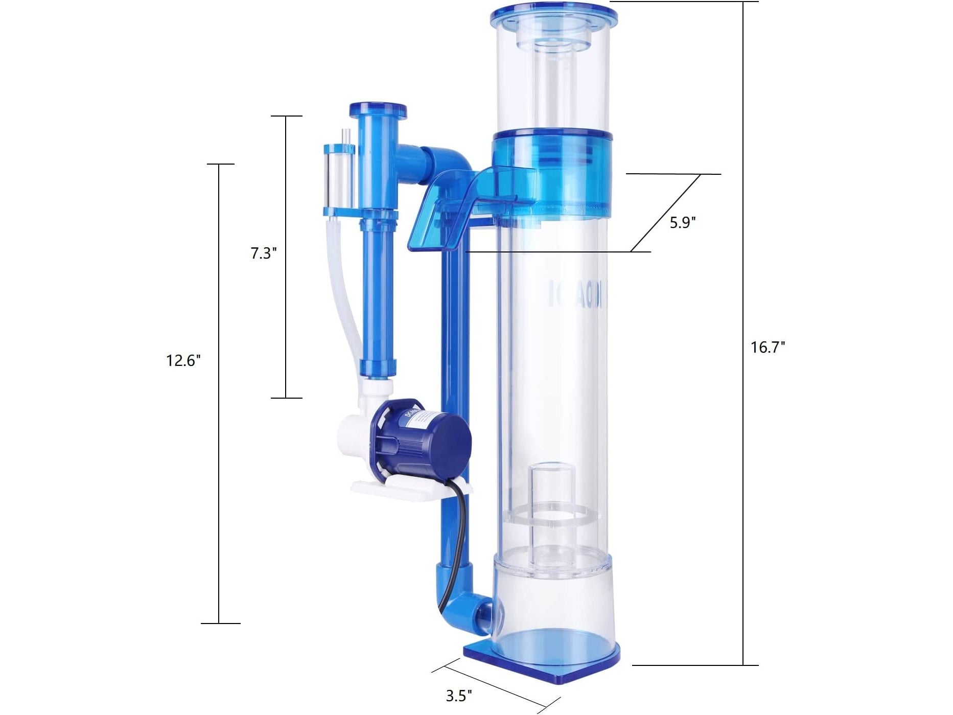Protein Skimmer for Saltwater Aquariums, DC pump with Controller, Hang On  Back for Fish Tanks up to 75 Gallons