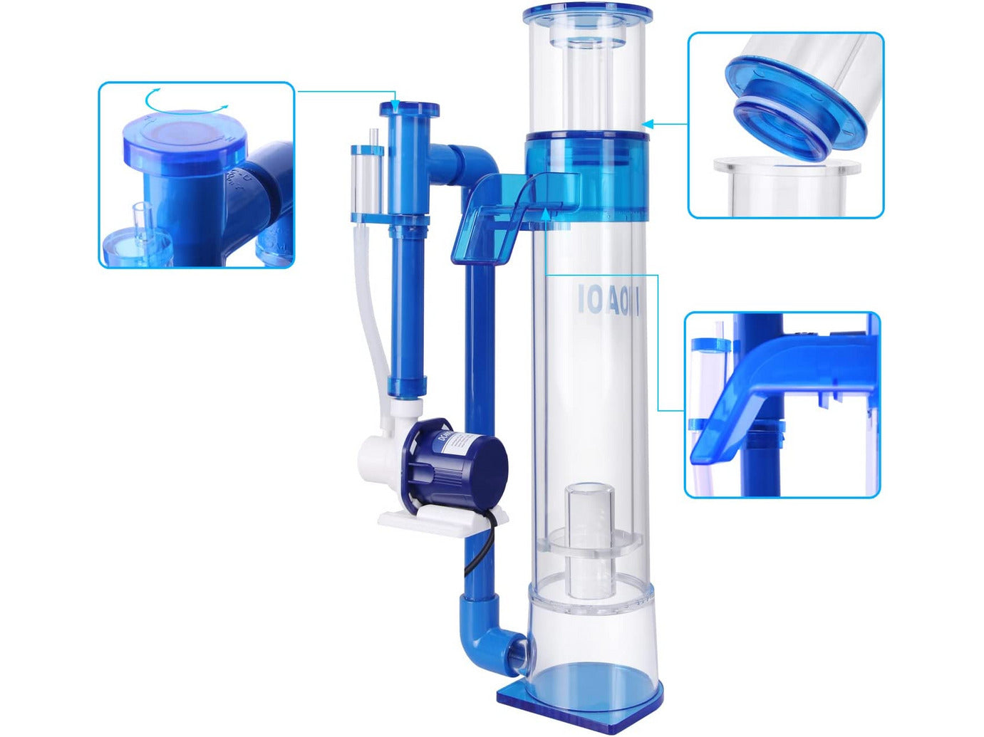 Protein Skimmer for Saltwater Aquariums, DC pump with Controller