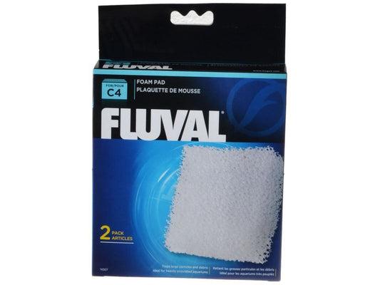 Fluval Power Filter Foam Pad Replacement  For C4 Power Filter (2 Pack)